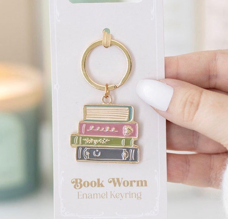 Bookworm keyring
